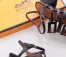 Hermes Oracle Sandals In Black Leather