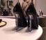 Saint Laurent Black Opyum Pumps With Silver-toned Heel 