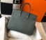 Hermes Vert Amande Clemence Birkin 35cm Bag