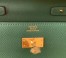 Hermes Kelly Classique To Go Wallet In Malachite Epsom Calfskin