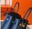 Hermes Blue Agate Clemence Birkin 30cm Bag