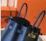 Hermes Blue Agate Clemence Birkin 35cm Bag