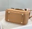 Hermes Lindy Mini Bag In Chai Clemence Leather GHW 
