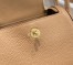 Hermes Lindy Mini Bag In Chai Clemence Leather GHW 