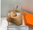 Hermes Lindy 26cm Bag In Chai Clemence Leather GHW 