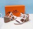 Hermes White Peace Sandals