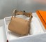 Hermes Lindy Mini Bag In Chai Clemence Leather GHW 