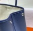 Hermes Garden Party 36 Bag In Blue Saphir Clemence Leather