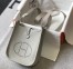 Hermes Evelyne III TPM Bag In Pearl Grey Clemence Leather