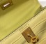 Hermes Kelly Mini II Bag In Jaune Poussin Embossed Crocodile Calfskin