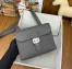Hermes Sac a Depeches 21 Bag in Etain Clemence Leather