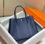 Hermes Garden Party 36 Bag In Blue Saphir Clemence Leather