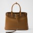 Prada Buckle Large Handbag with Belt in Caramel Calfskin 