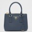 Prada Mini Galleria Bag in Blue Saffiano Leather