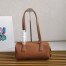Prada Medium Top-handle Bag in Caramel Leather with Padlock