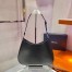 Prada Cleo Shoulder Large Bag In Black Brushed Leather 