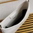 Prada Cleo Shoulder Large Bag In White Brushed Leather 