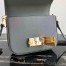 Prada Embleme Shoulder Bag In Grey Saffiano Leather 