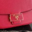 Prada Embleme Shoulder Bag In Red Saffiano Leather 