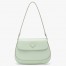 Prada Cleo Flap Bag In Aqua Brushed Leather
