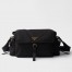 Prada Explore Large Flap Shoulder Bag in Black Re-Nylon
