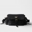 Prada Explore Medium Flap Bag in Black Nappa Lambskin