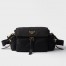 Prada Explore Medium Flap Shoulder Bag in Black Re-Nylon