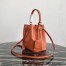 Prada Bucket Bag In Orange Saffiano Leather 