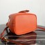Prada Bucket Bag In Orange Saffiano Leather 