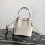 Prada Bucket Bag In White Saffiano Leather 
