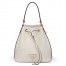 Prada Bucket Bag In White Saffiano Leather 