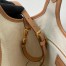 Prada Mini Buckle Bag in Linen Blend and Leather 