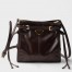 Prada Bonnie Mini Shoulder Bag in Dark Brown Calfskin