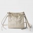 Prada Bonnie Mini Shoulder Bag in White Calfskin