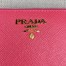 Prada Zipped Wallet In Pink Saffiano Leather