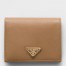 Prada Small Wallet in Brown Saffiano Leather