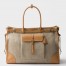Prada Bonnie Large Tote Bag in Linen and Leather 