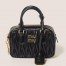 Miu Miu Arcadie Small Bag in Black Matelasse Leather