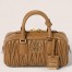 Miu Miu Arcadie Medium Bag in Caramel Matelasse Leather