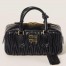 Miu Miu Arcadie Medium Bag in Black Matelasse Leather