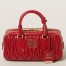 Miu Miu Arcadie Medium Bag in Red Matelasse Leather