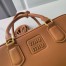 Miu Miu Arcadie Large Bag in Cognac Leather