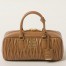 Miu Miu Arcadie Large Bag in Caramel Matelasse Leather