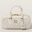 Miu Miu Arcadie Large Bag in White Matelasse Leather