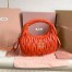 Miu Miu Wander Hobo Bag in Orange Matelasse Leather