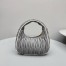 Miu Miu Wander Hobo Bag in Grey Matelasse Nappa Leather