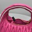 Miu Miu Wander Hobo Bag in Fuchsia Matelasse Nappa Leather