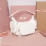 Miu Miu Pocket Shoulder Bag in White Nappa Leather