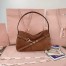 Miu Miu Aventure Small Shoulder Bag in Brown Suede Leather