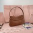 Miu Miu Aventure Small Shoulder Bag in Brown Suede Leather